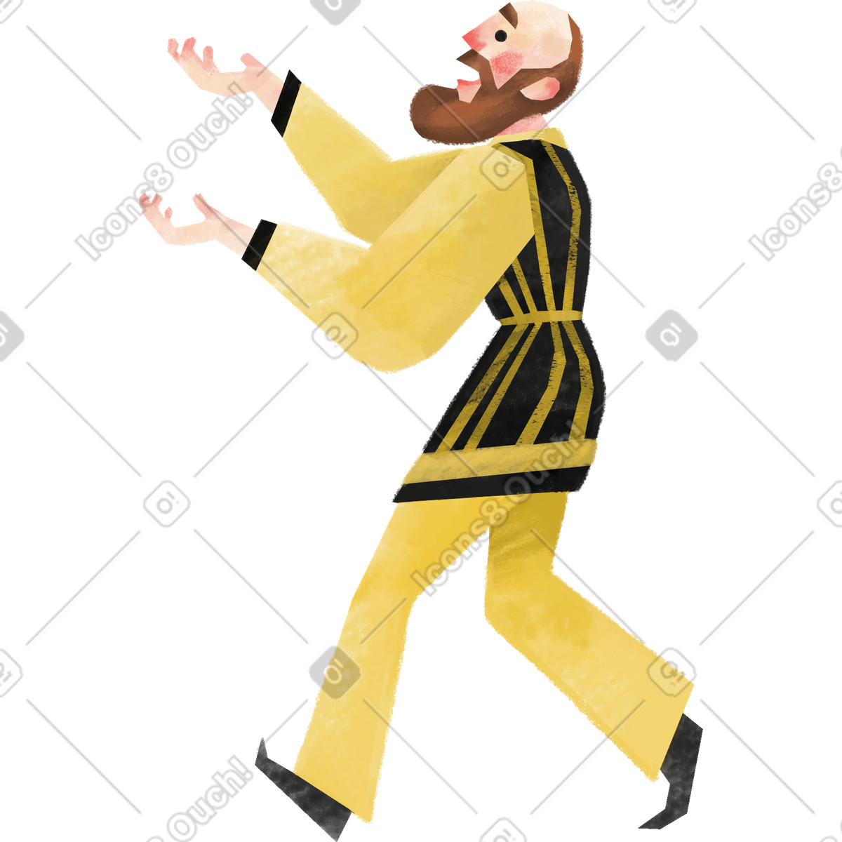 下载 Family 风格的 Man running and catching 插画，支持 PNG、SVG 格式