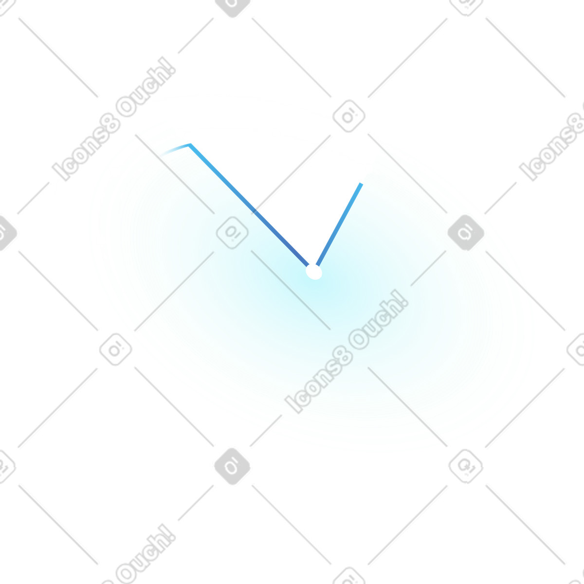 Clock hands illustration in Quantum style download in PNG, SVG
