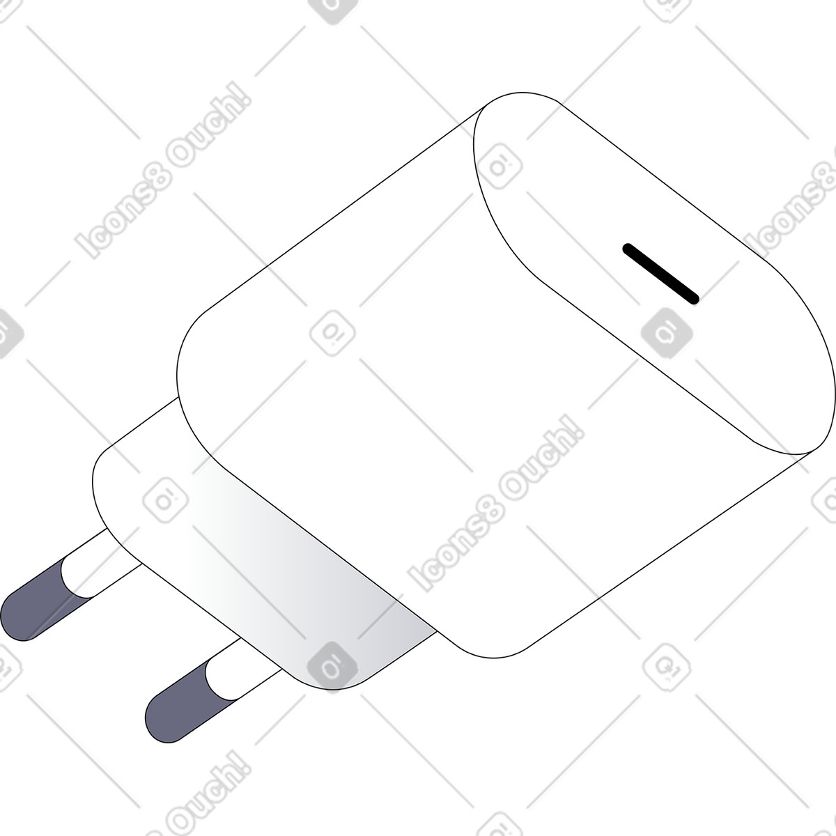 Charger unit illustration in Pop style download in PNG, SVG