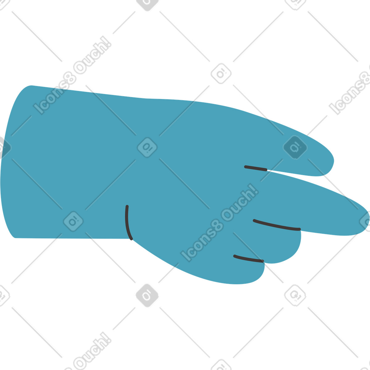Illustration Rubber cleaning gloves dans le style Dizzy à télécharger aux formats PNG, SVG
