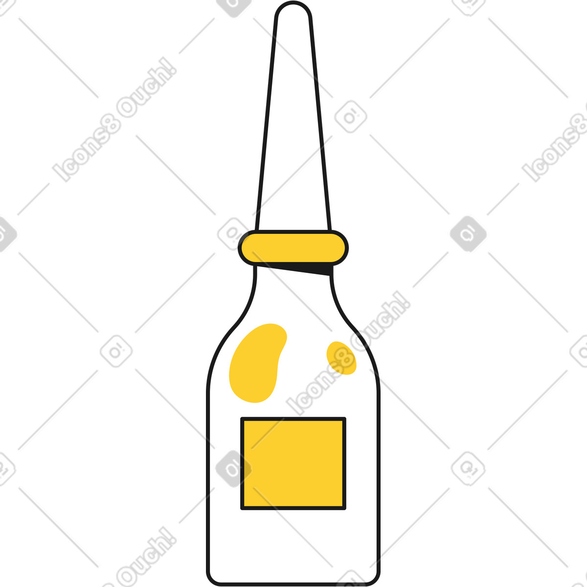 Rohr mit spitzer kappe-Illustration im Taxi-Stil als Download in PNG, SVG