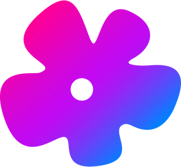 A colorful flower shape with gradient colors - Vibrant style illustration