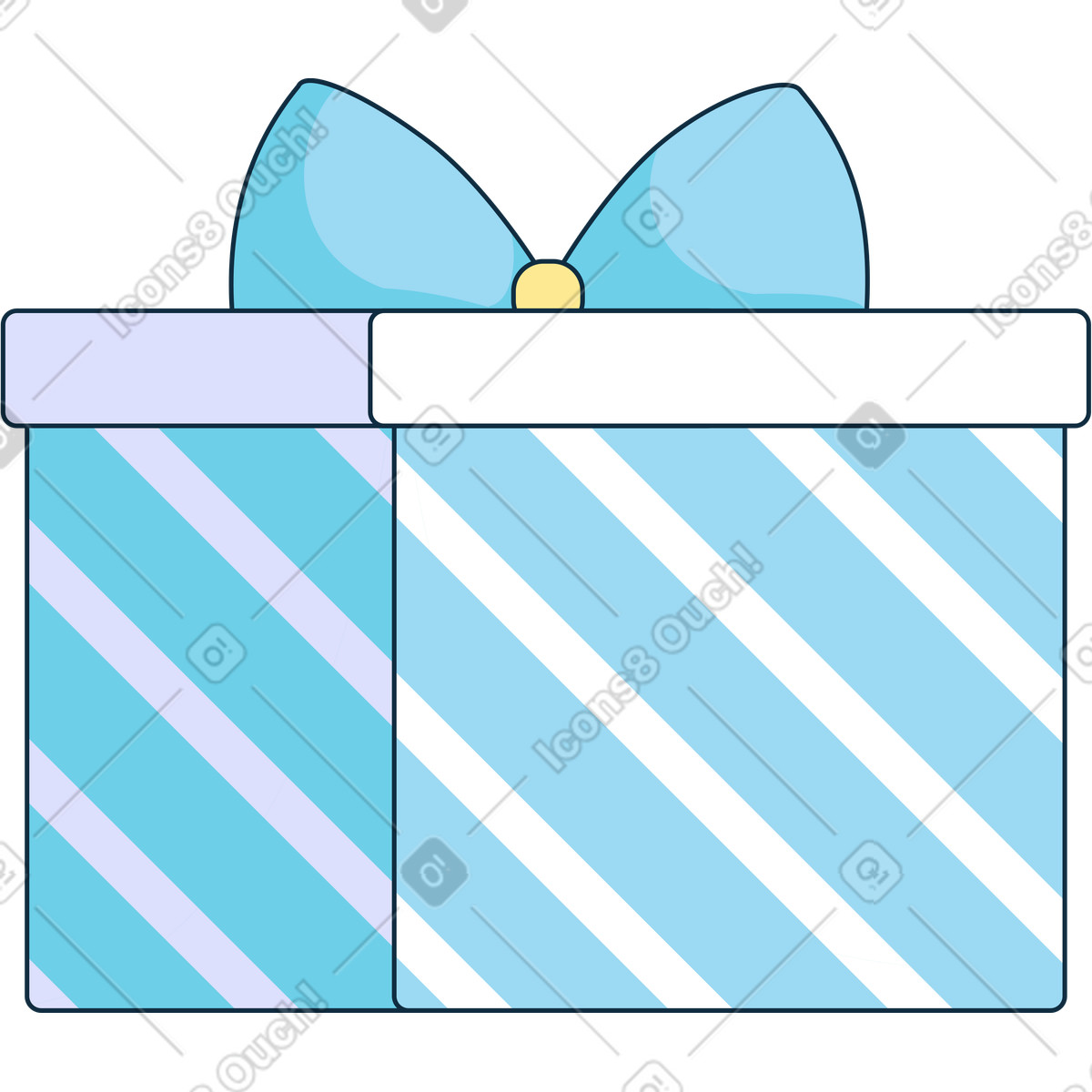 Illustration Présent avec un arc dans le style Bubble gum à télécharger aux formats PNG, SVG