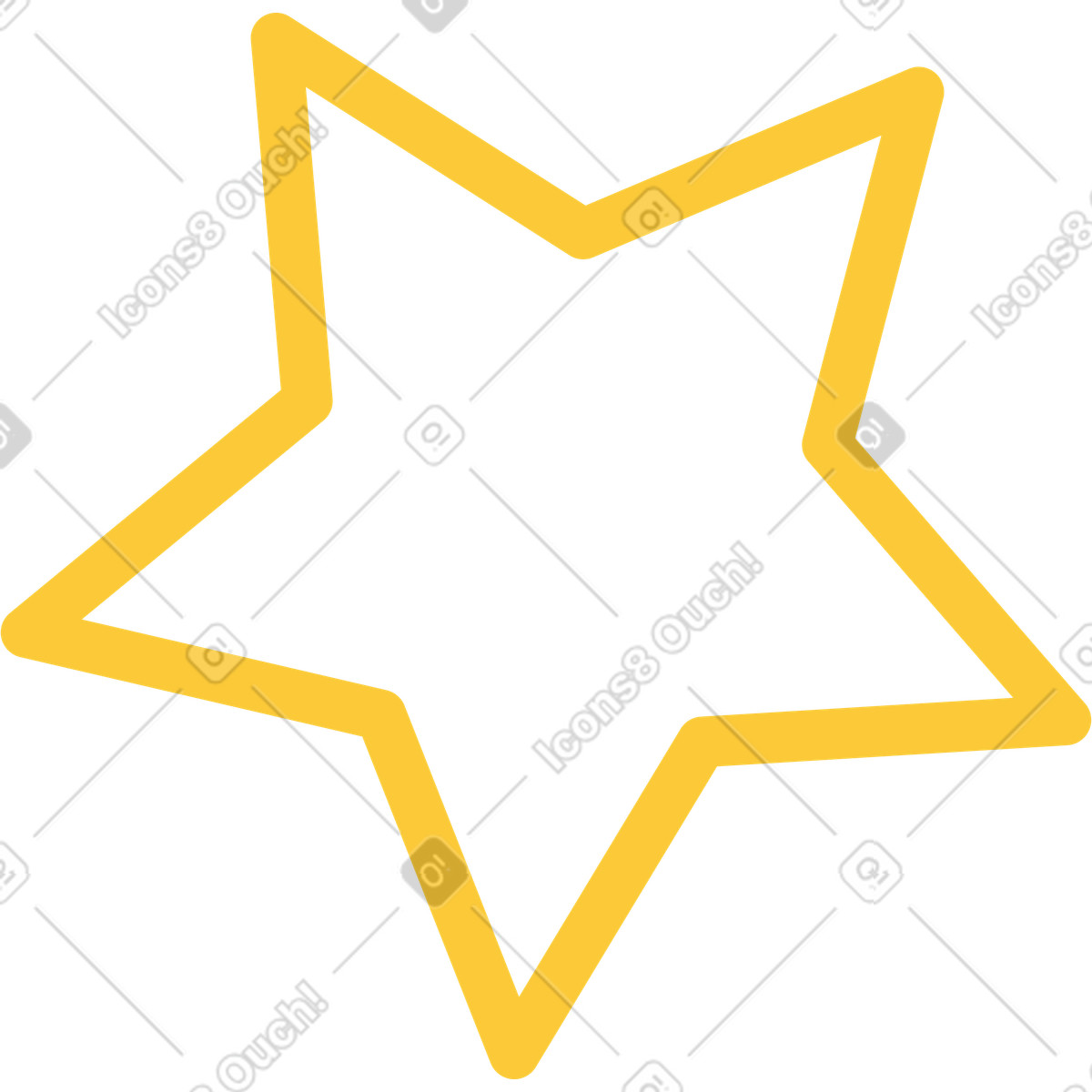 Ilustración Estrella amarilla en estilo Juicy a descargar en PNG y SVG