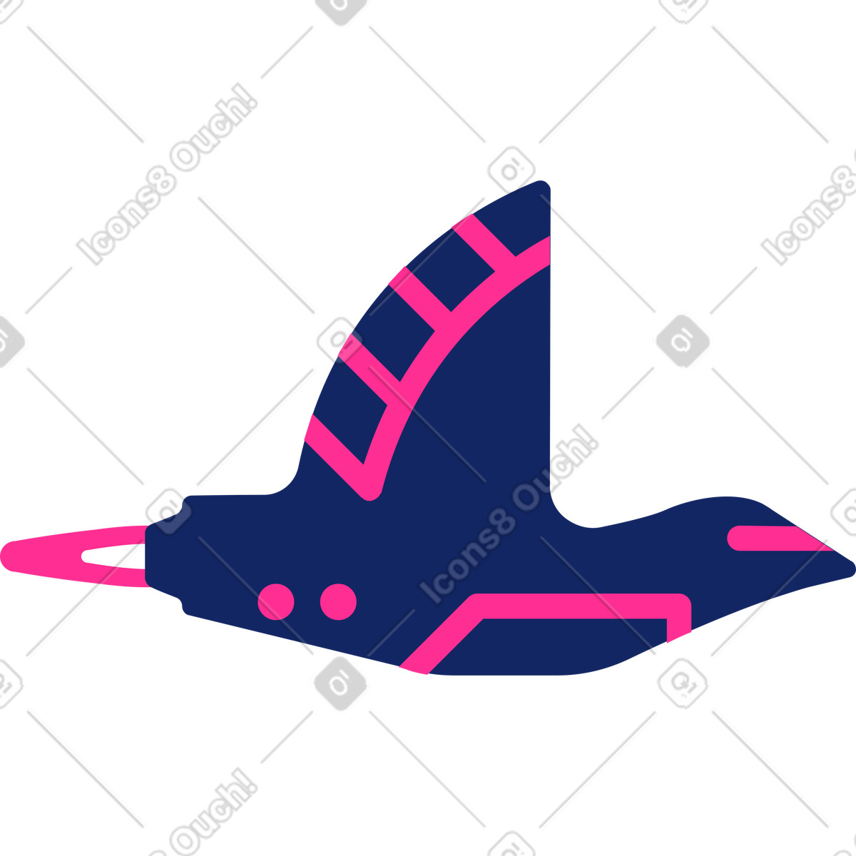 Ilustração de 鸟 em no estilo Cyborg para baixar em PNG, SVG