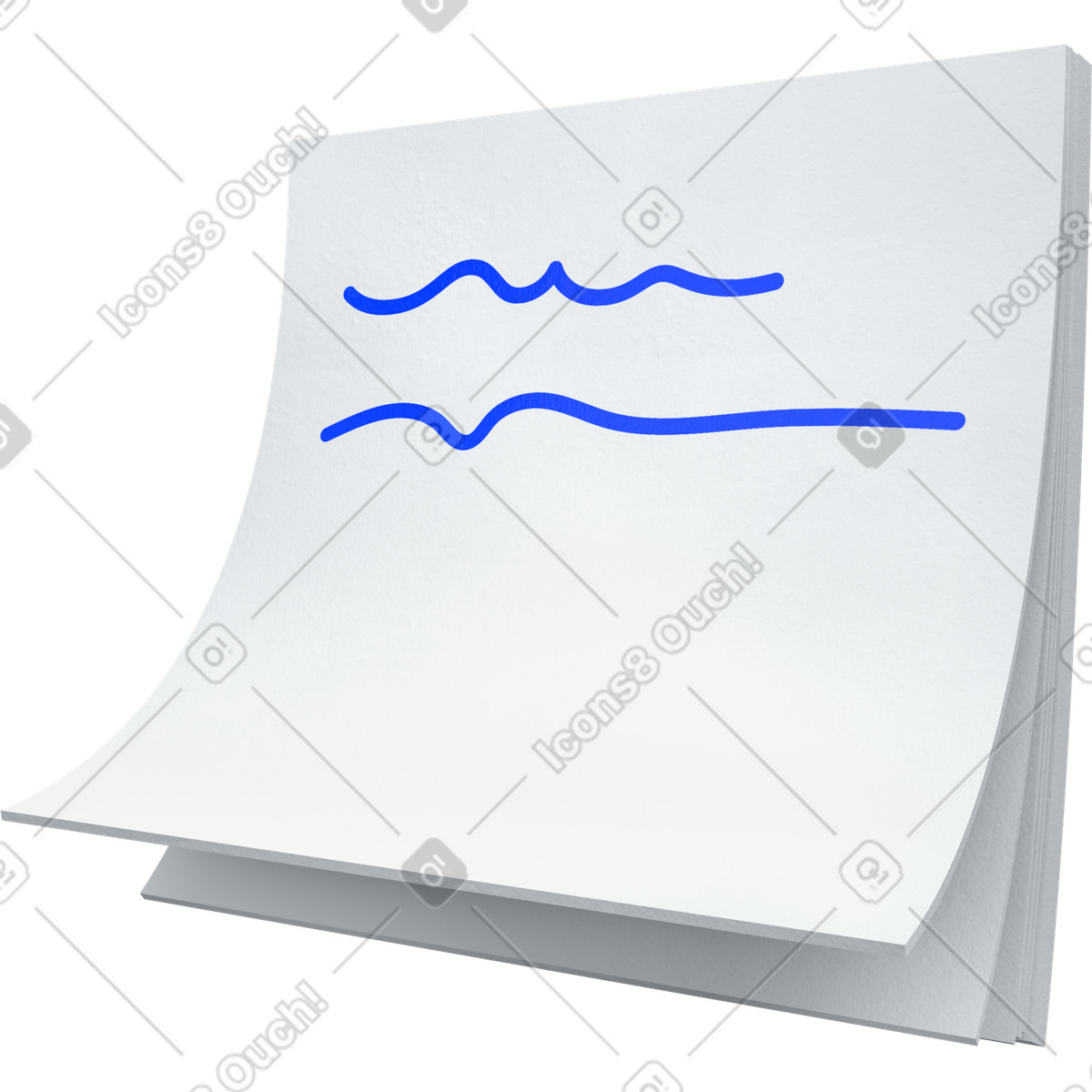 Illustration Notes autocollantes dans le style 3D Enterprise à télécharger aux formats PNG, SVG