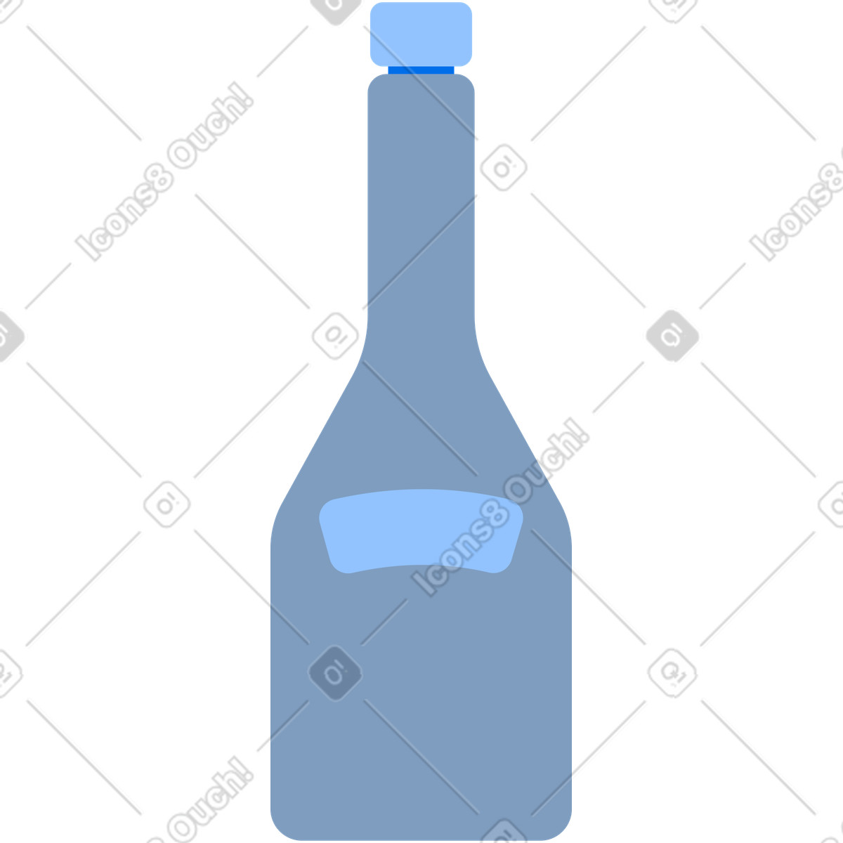 Bottiglia illustrazione in stile Urban scarica in PNG, SVG