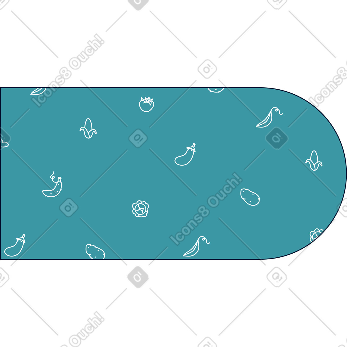 Background vegetables illustration in Teal style download in PNG, SVG