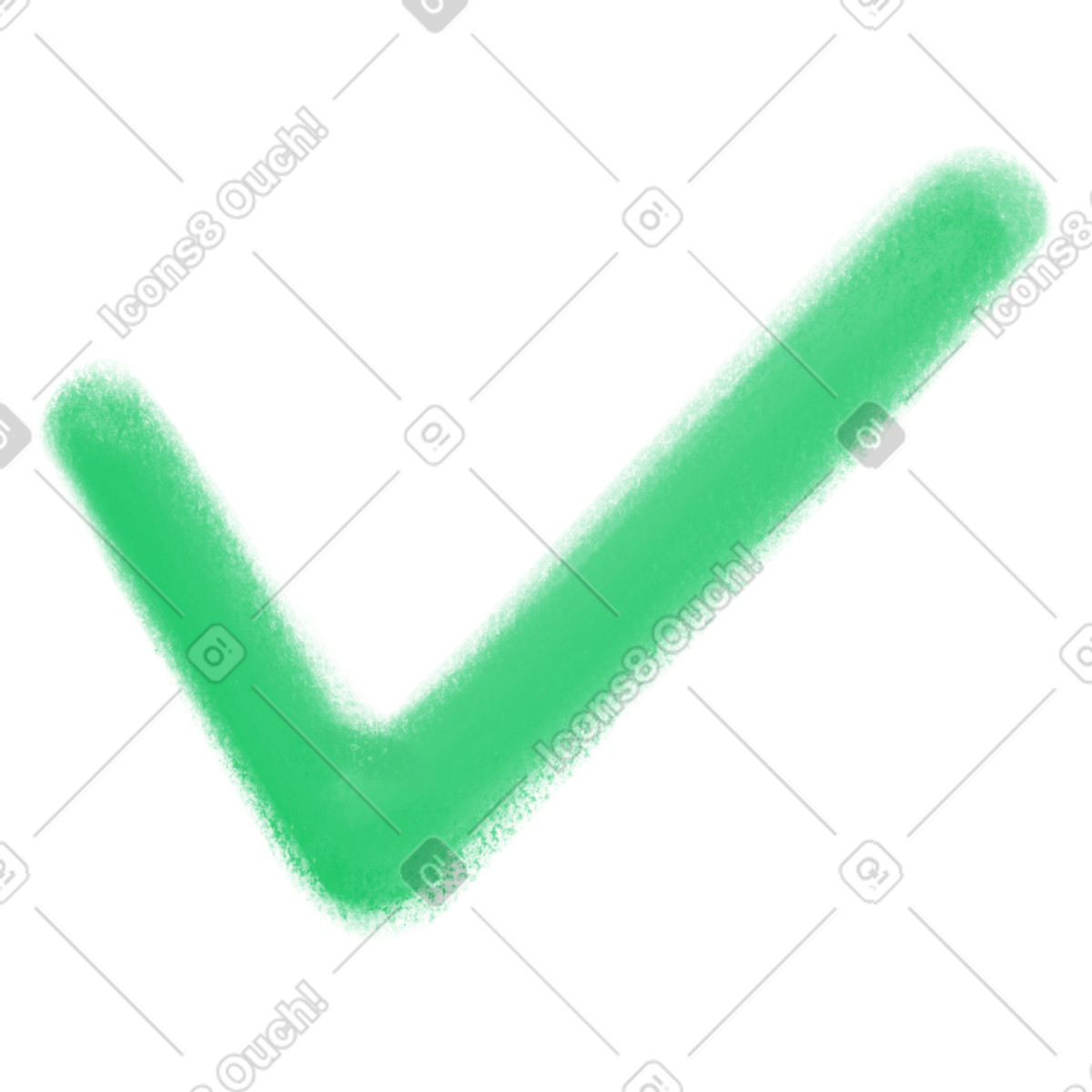 Check mark illustration in Mushy style download in PNG, SVG