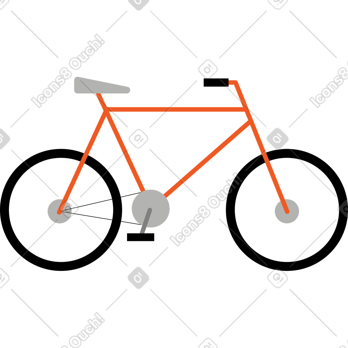 Illustration Vélo dans le style Tiny à télécharger aux formats PNG, SVG