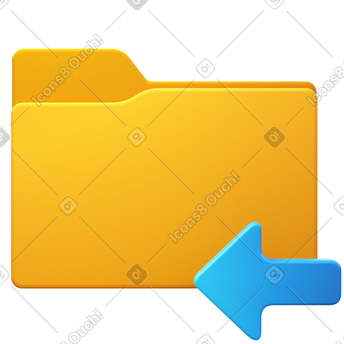 Ilustração de Move to folder em no estilo 3D Fluency para baixar em PNG, SVG
