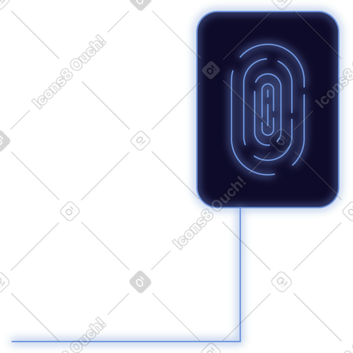 下载 Dimension 风格的 Bar with fingerprint 插画，支持 PNG、SVG 格式