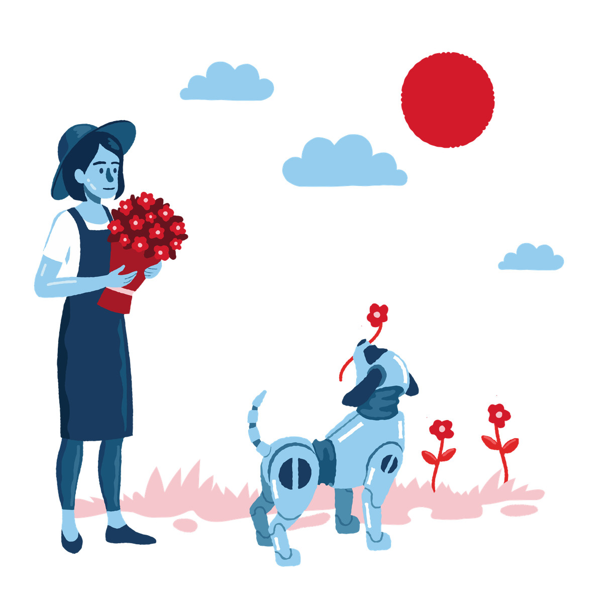 Ilustração de Florist's helper em no estilo Cherry para baixar em PNG, SVG