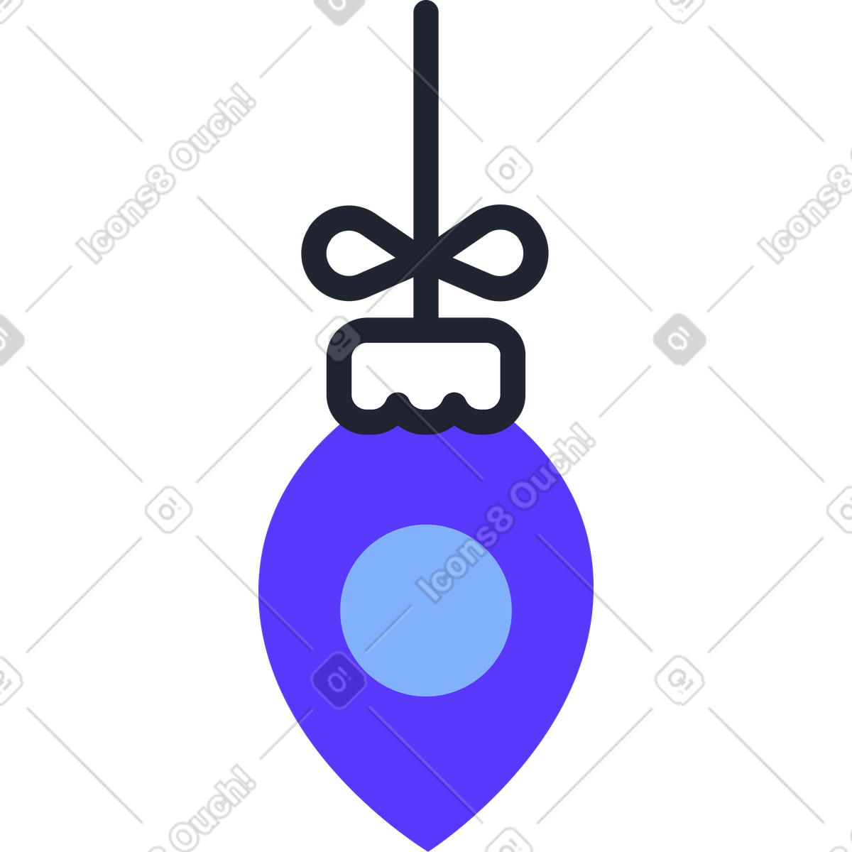 Ilustración Pelota de navidad en estilo Pablita a descargar en PNG y SVG