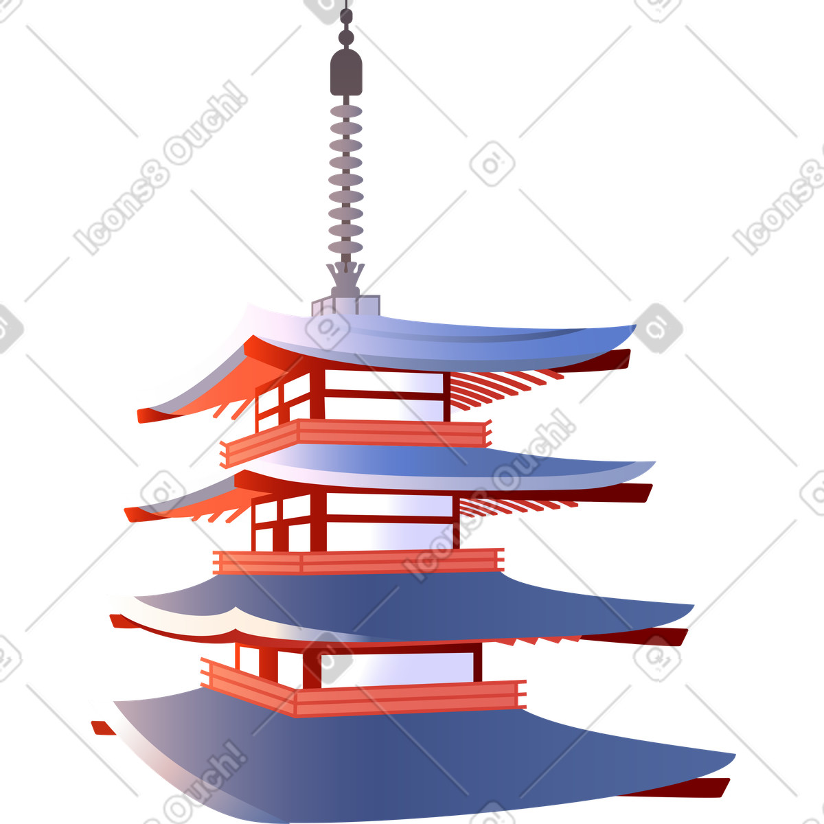Illustration Senso-ji dans le style Vivid à télécharger aux formats PNG, SVG