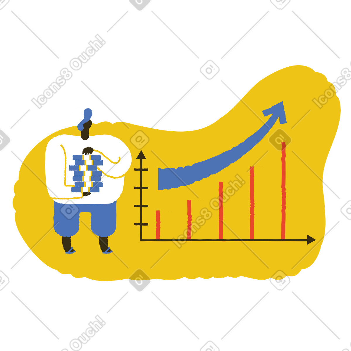 下载 Bermuda 风格的 货币升值 插画，支持 PNG、SVG 格式