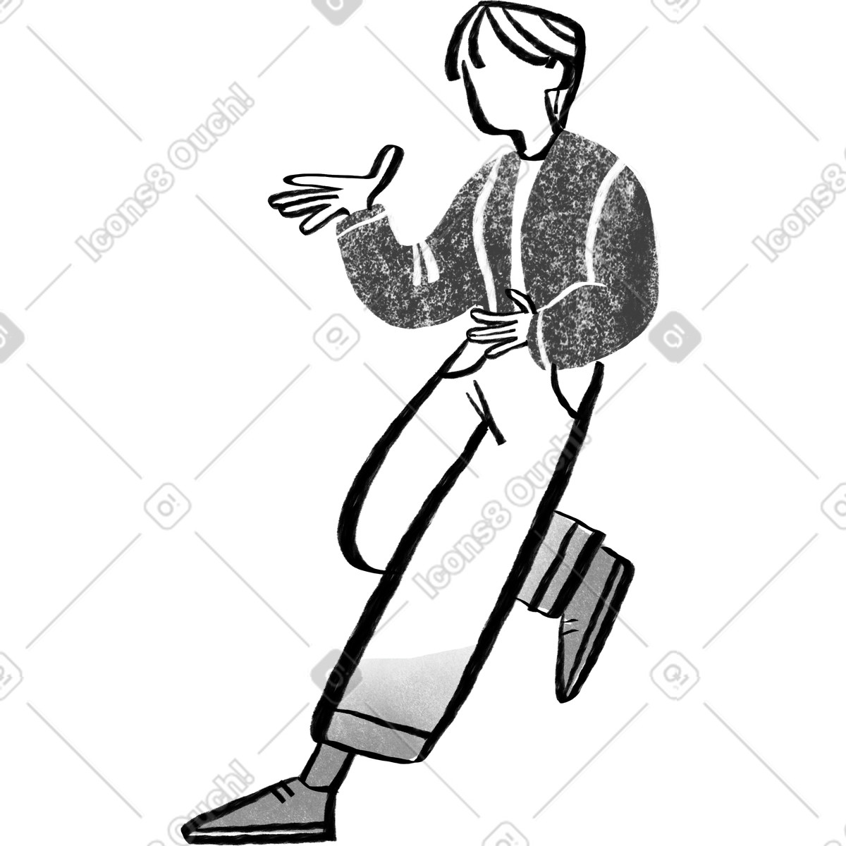 下载 Company 风格的 短发的黑人和白人女人抬着腿站着 插画，支持 PNG、SVG 格式