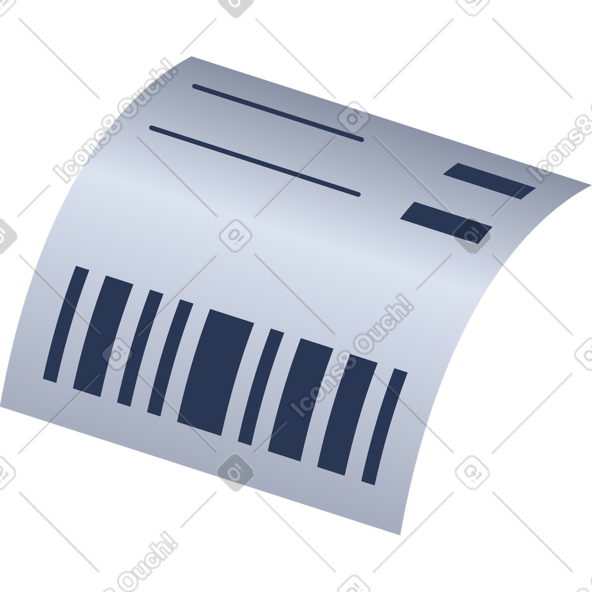 Receipt illustration in PNG, SVG