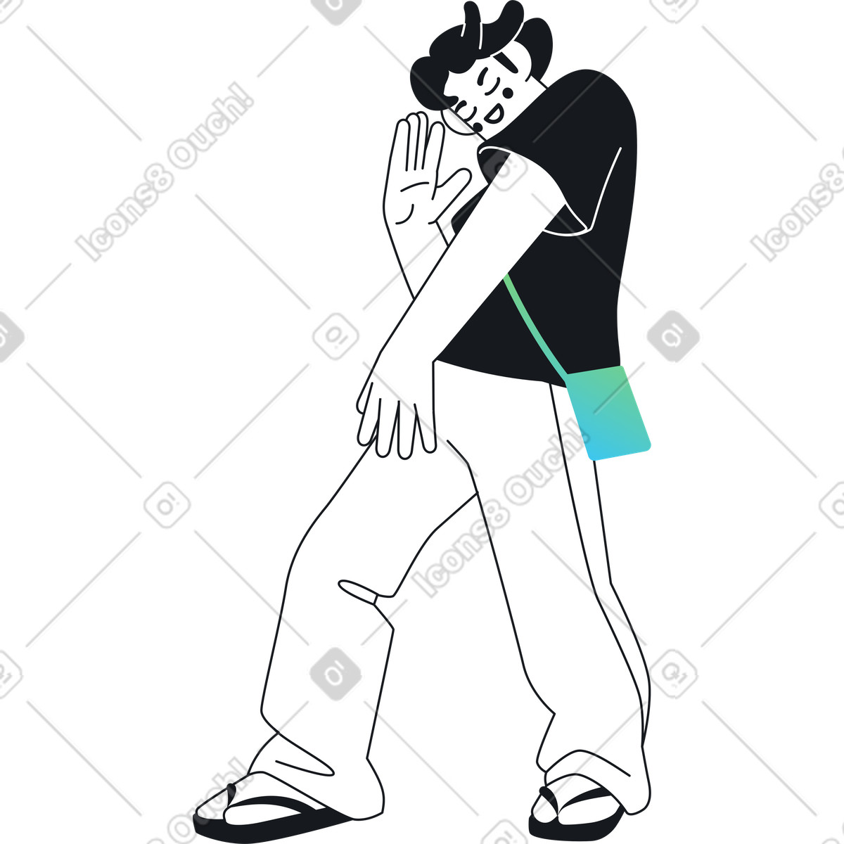 Breeze スタイルの 踊る男 のイラストをPNG、SVG形式でダウンロード