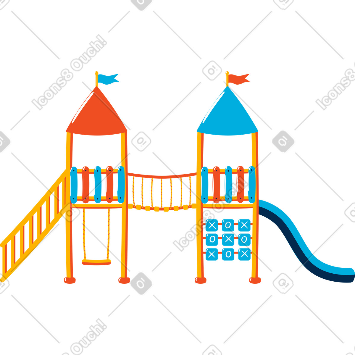 下载 Flame 风格的 操场 插画，支持 PNG、SVG 格式