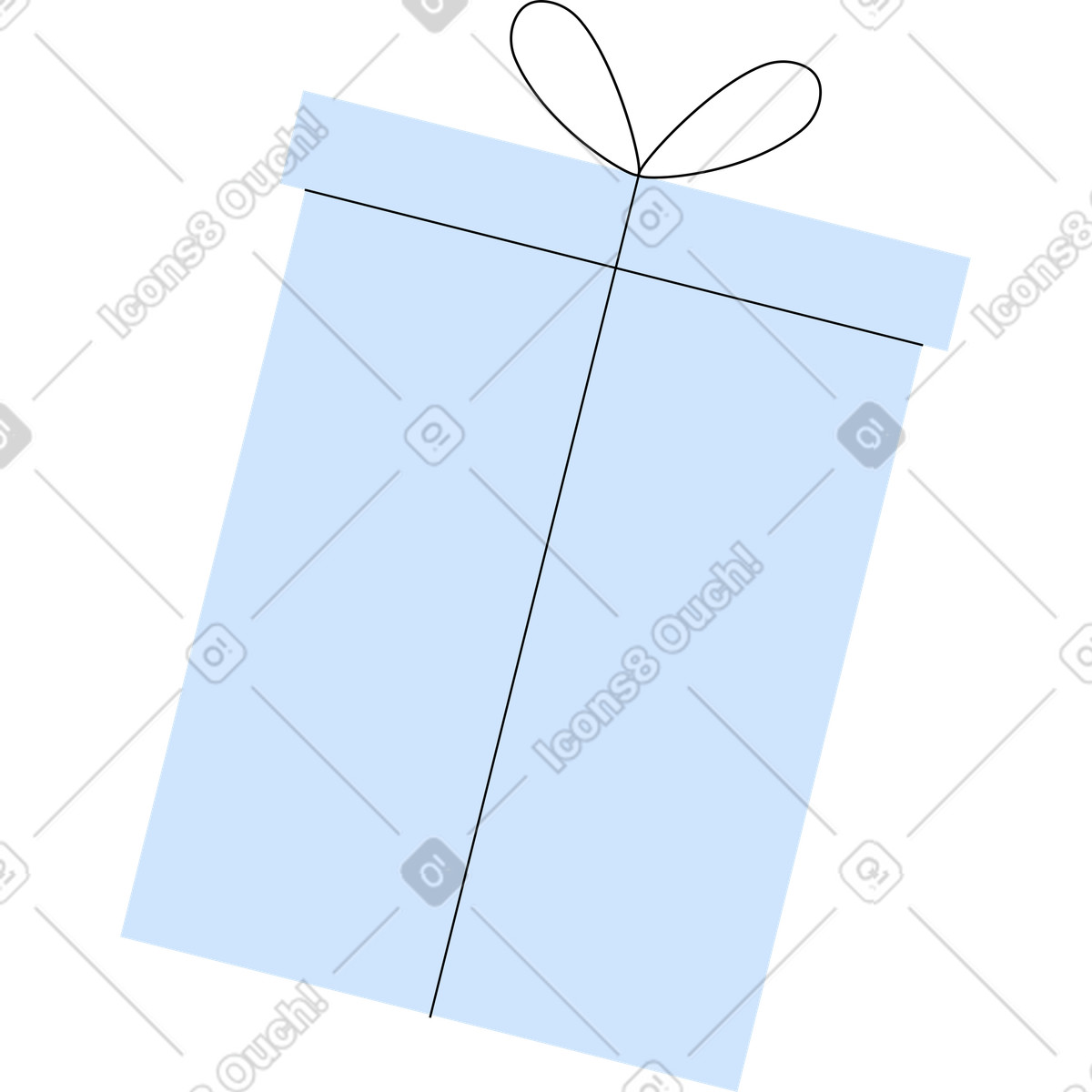 Gift box illustration in Tiny style download in PNG, SVG