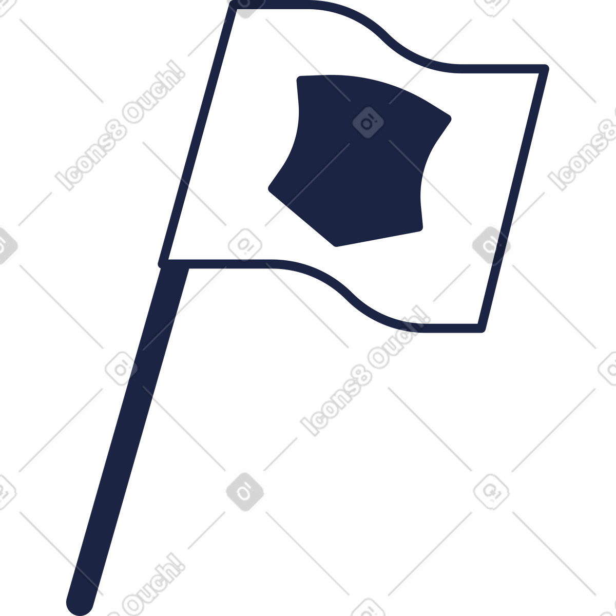 Flag illustration in Urban Line style download in PNG, SVG