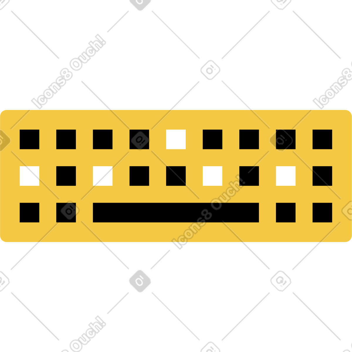 Keyboard for computer illustration in Flat style download in PNG, SVG