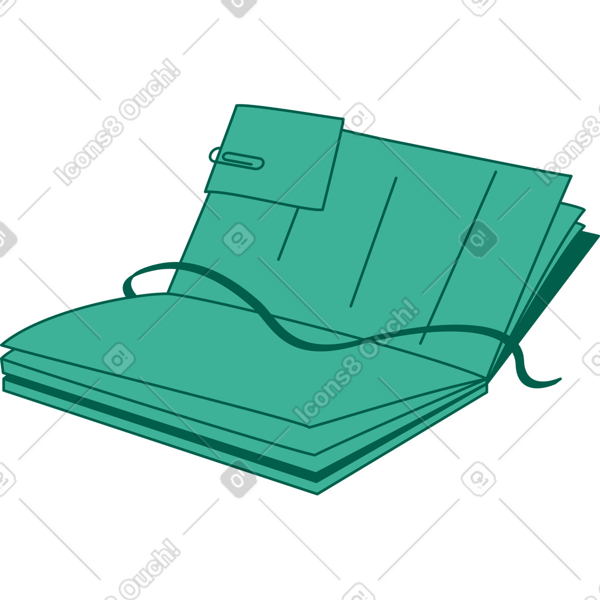 Ilustración Planificador abierto en estilo Storyline a descargar en PNG y SVG