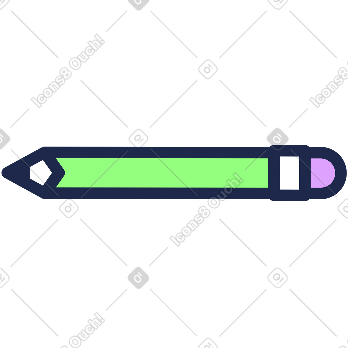 Bleistift-Illustration im Outline-Stil als Download in PNG, SVG