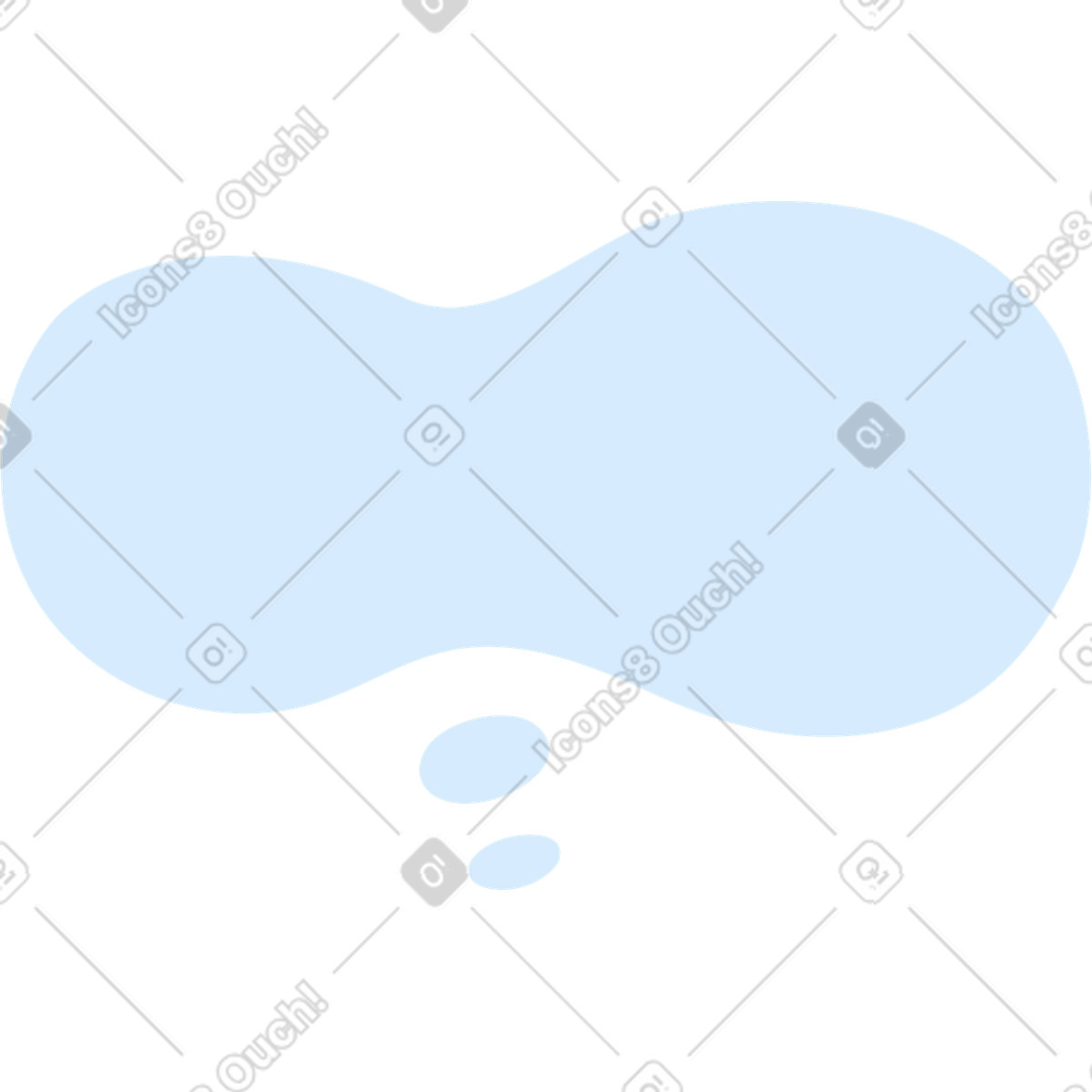 Pale 스타일의 생각 거품 일러스트레이션 PNG, SVG 다운로드