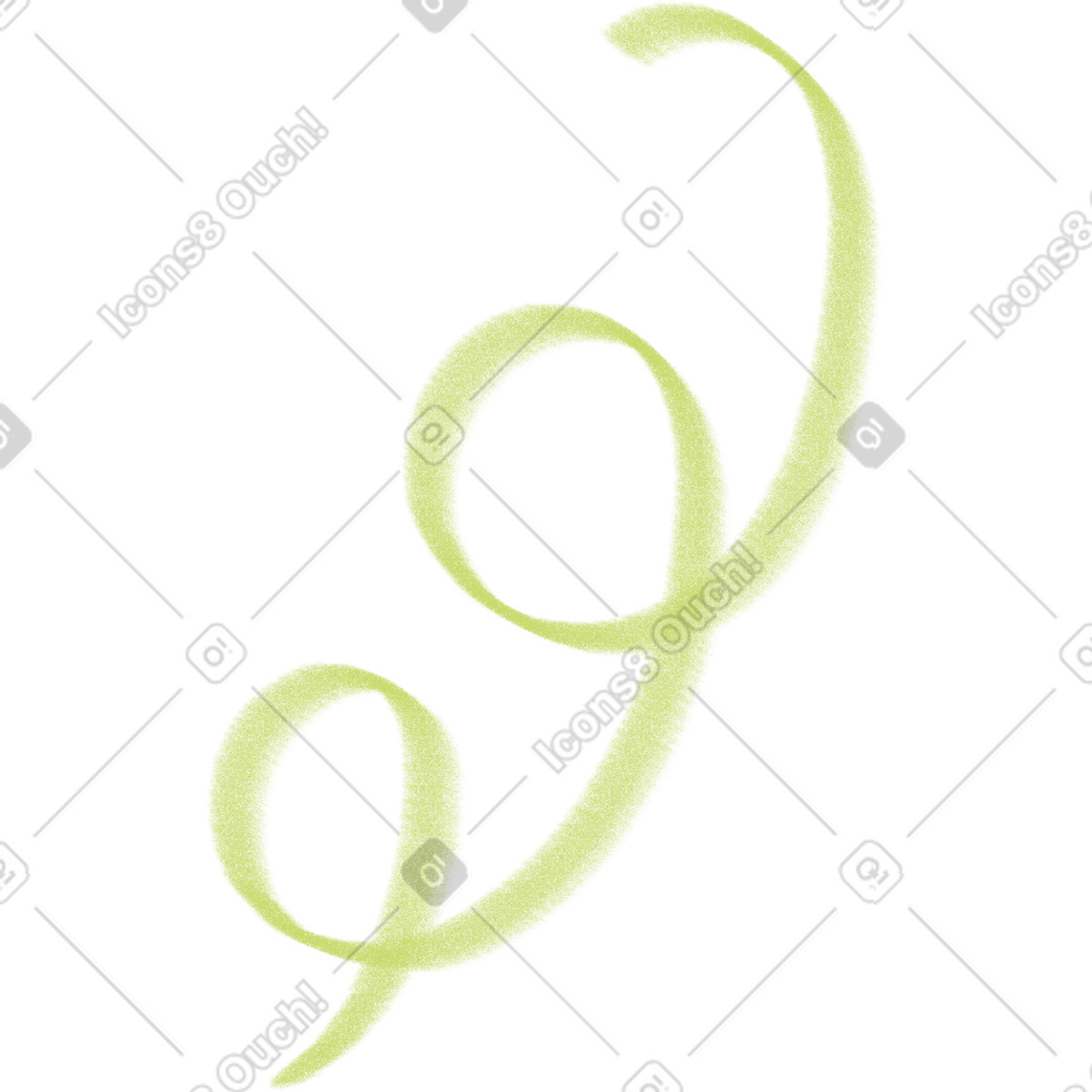Green spiral-Illustration im Doodle-Stil als Download in PNG, SVG