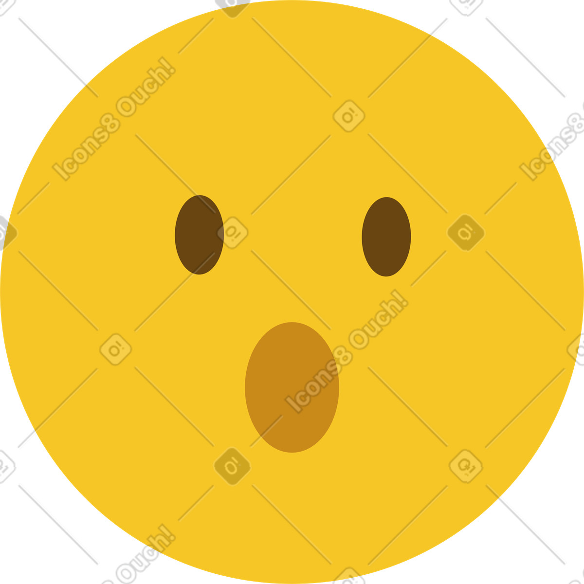 Ilustración Emoji sorprendido en estilo Catchy a descargar en PNG y SVG