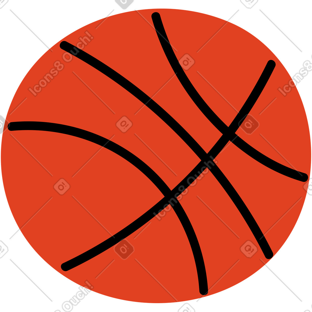 Basket rosso illustrazione in stile Jelly scarica in PNG, SVG