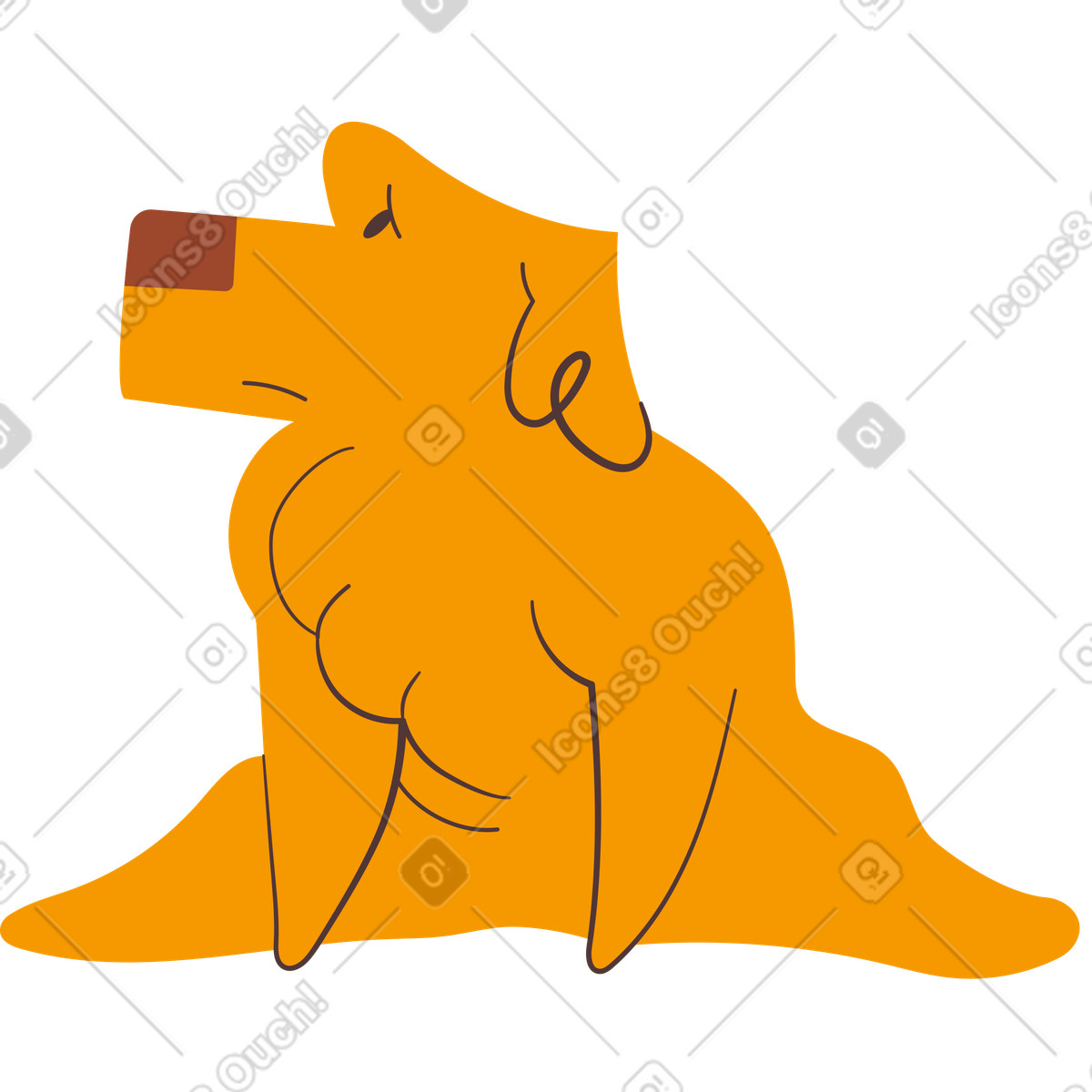 Little labrador illustration clipart image in PNG, SVG, GIF