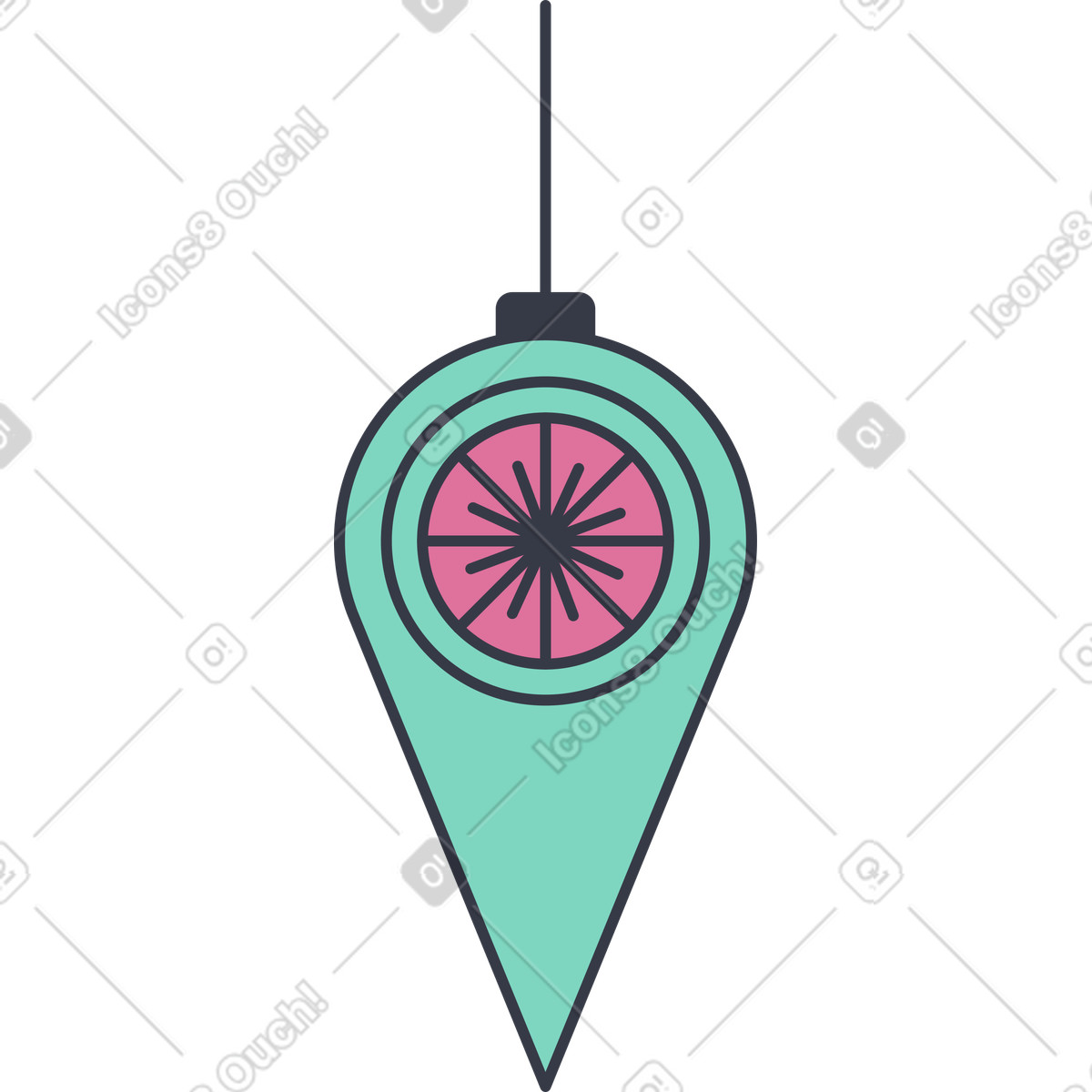 Palla di natale illustrazione in stile Abstract scarica in PNG, SVG