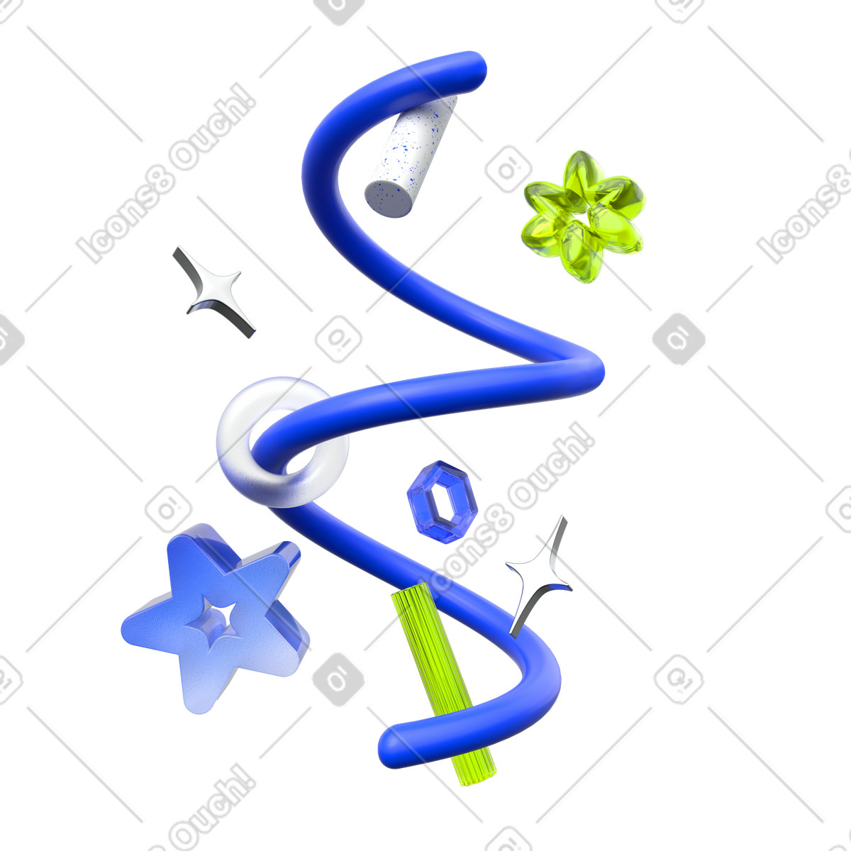 Creative workflow, Data stream, or innovation spiral, Visual metaphor for agile iteration illustration in PNG, SVG