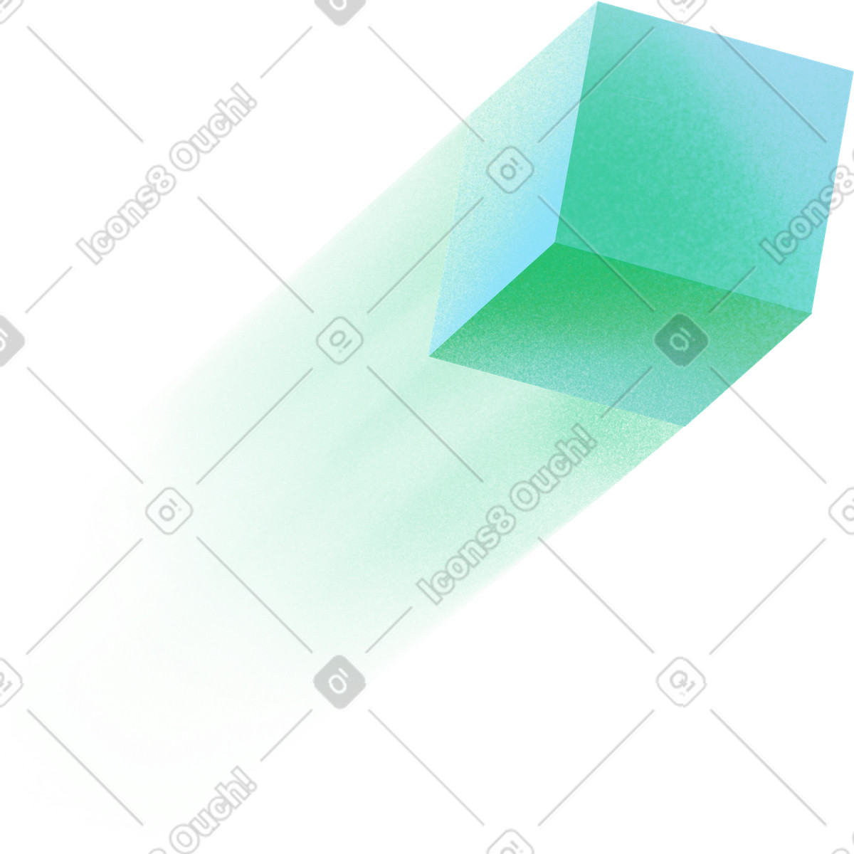 Flying cube-Illustration im Smart-Stil als Download in PNG, SVG