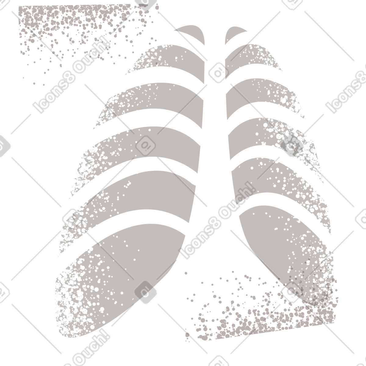 Raggi x illustrazione in stile Pale scarica in PNG, SVG
