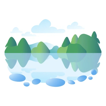 A reflection in water that distorts an otherwise perfect illustration