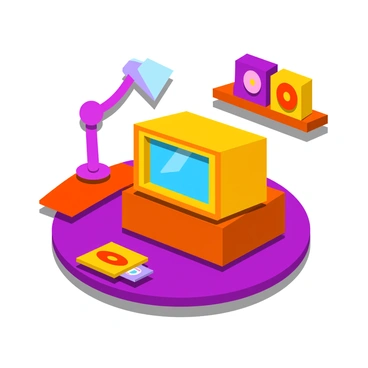 A cozy nook featuring a retro television set on a small table, with a collection of vinyl records displayed nearby on a shelf. The nook is surrounded by soft cushions and a warm blanket, creating a comfortable atmosphere for relaxation. A small lamp casts a gentle light, illuminating the space.