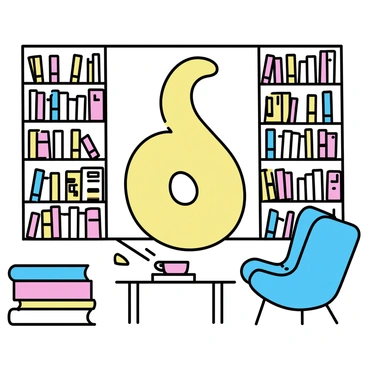 A large, decorative colon shape made of wood, standing upright in the center of a cozy library. Surrounding the colon are numerous books stacked and arranged in an organized manner. The books have colorful and varied spines, some displaying titles related to health and wellness. Soft, warm lighting fills the space, casting gentle shadows on the wooden shelves. A comfortable armchair is positioned nearby, inviting one to sit and read. A small side table next to the chair holds a cup of tea, creating an atmosphere of relaxation and study.