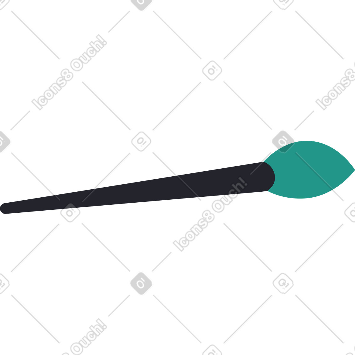 Ilustração de Pincel para pintura em no estilo Boba baixar em PNG, SVG
