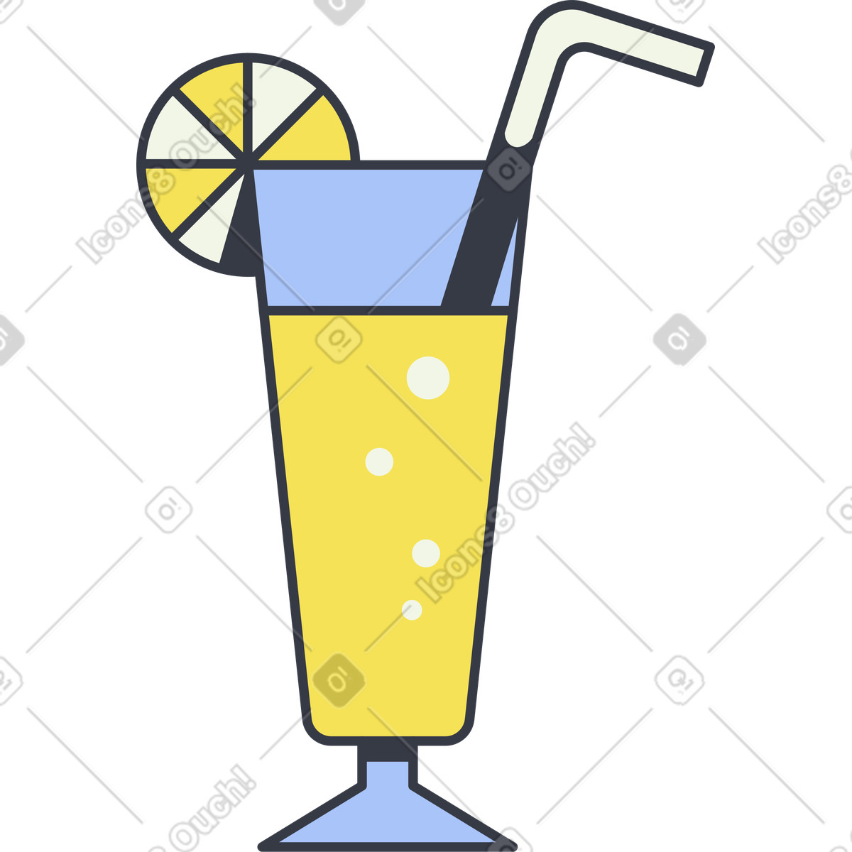 Cocktail illustrazione in stile Abstract scarica in PNG, SVG