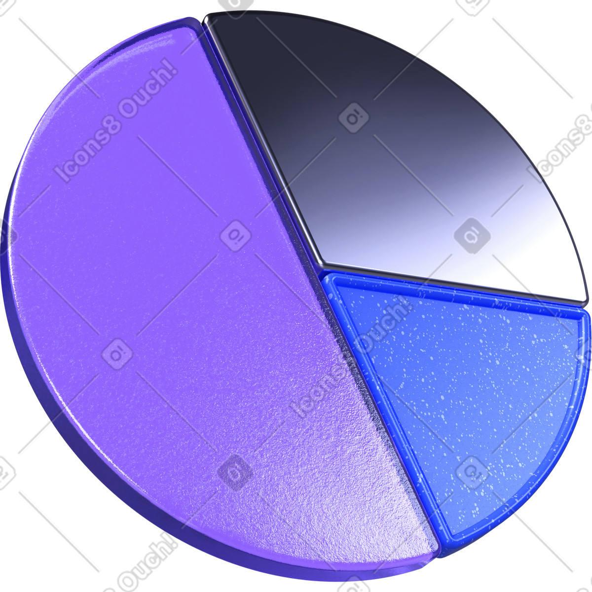 Grafico a torta, analisi finanziaria, segmenti di dati aziendali illustrazione in stile 3D Boost scarica in PNG, SVG