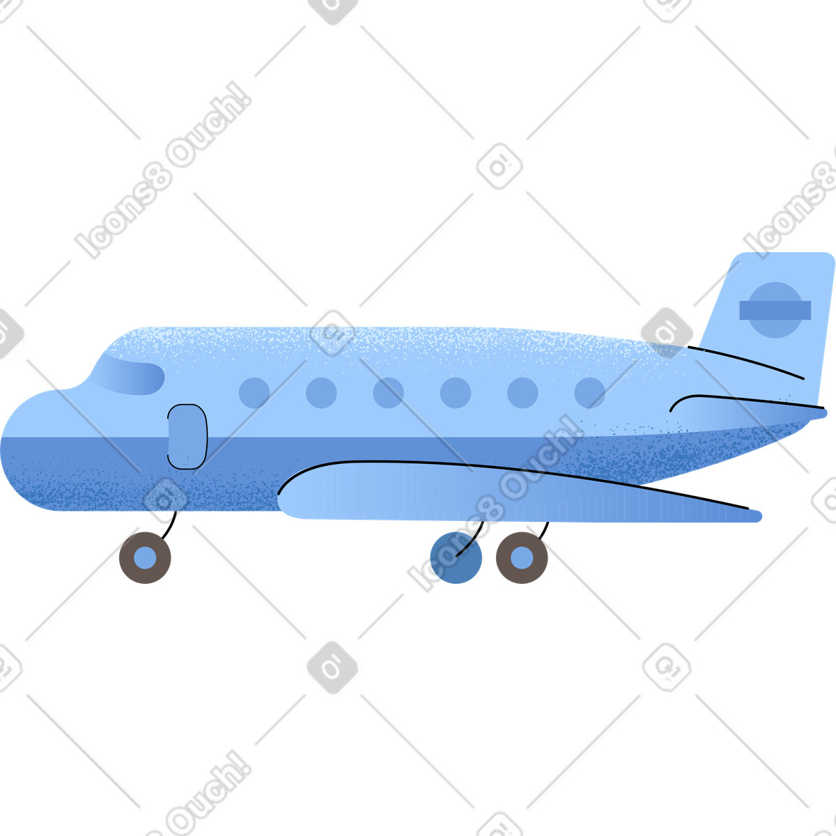 下载 Pale 风格的 飞机 插画，支持 PNG、SVG 格式