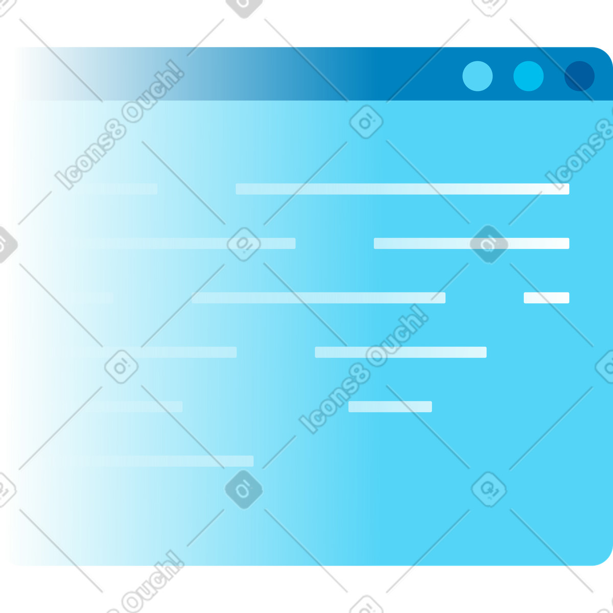 Browser illustration in Icy style download in PNG, SVG