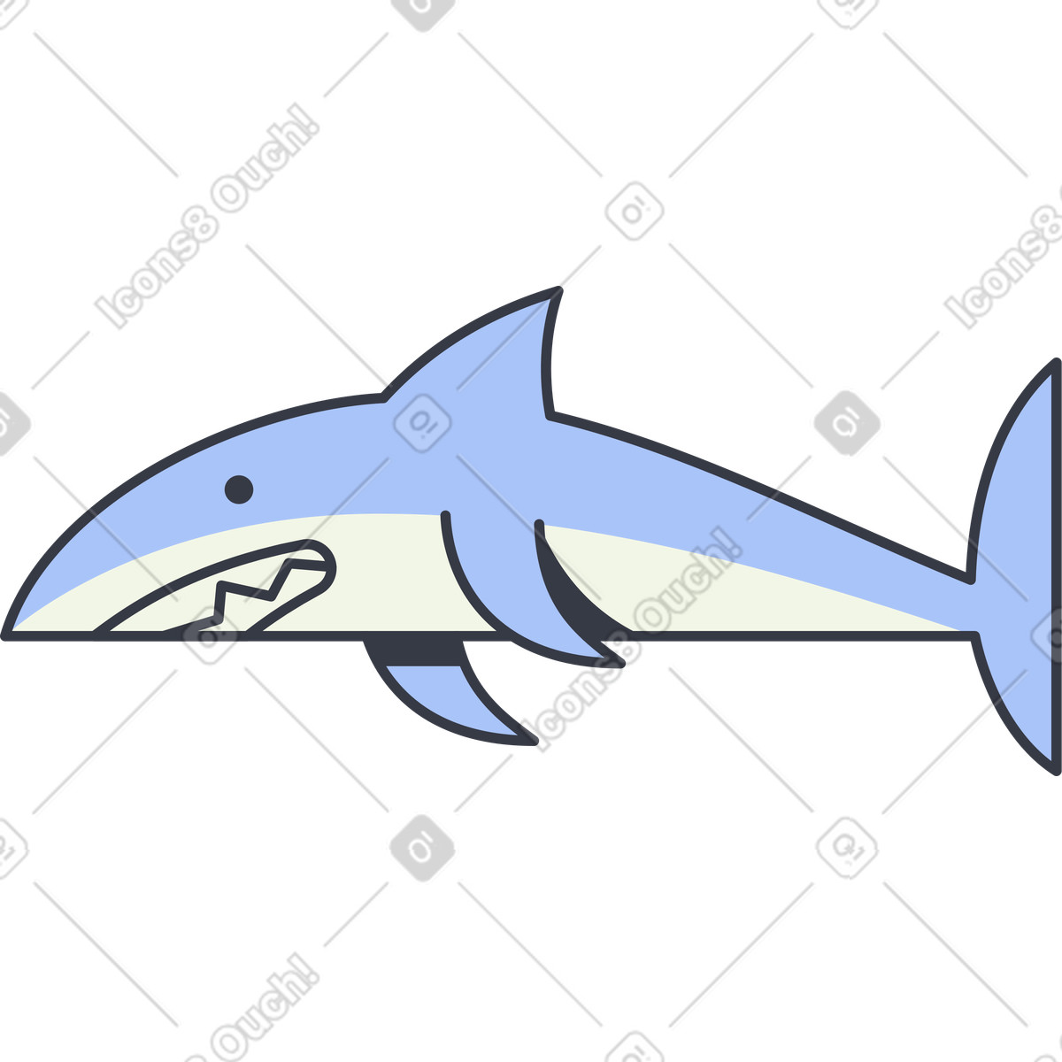 Illustration Requin dans le style Abstract à télécharger aux formats PNG, SVG