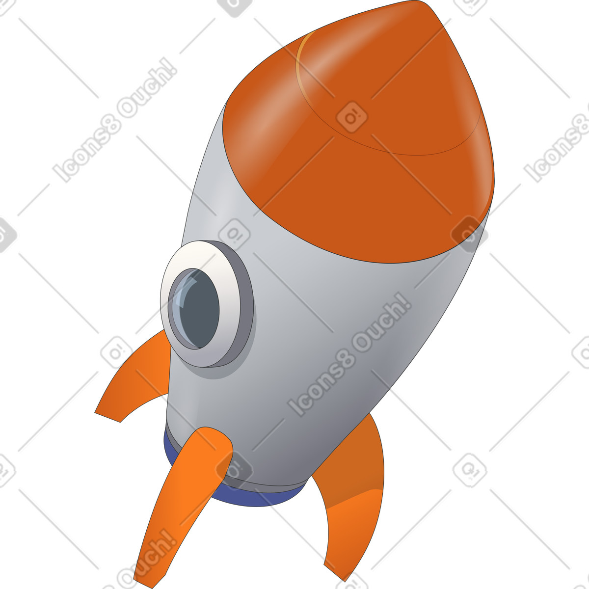 Illustration Fusée spatiale dans le style Kit à télécharger aux formats PNG, SVG
