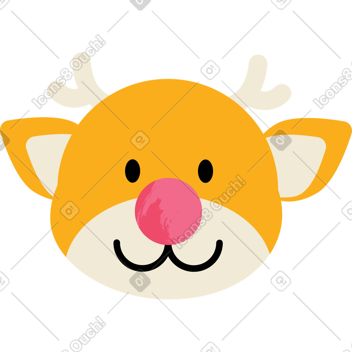 Ilustración animada Christmas deer en estilo Juicy a descargar en GIF, Lottie (JSON), AE