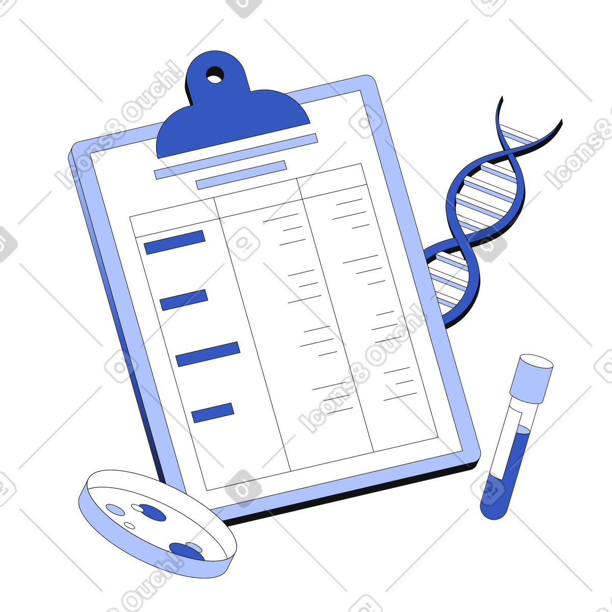 下载 Techny 风格的 Dna 实验室研究 插画，支持 PNG、SVG 格式